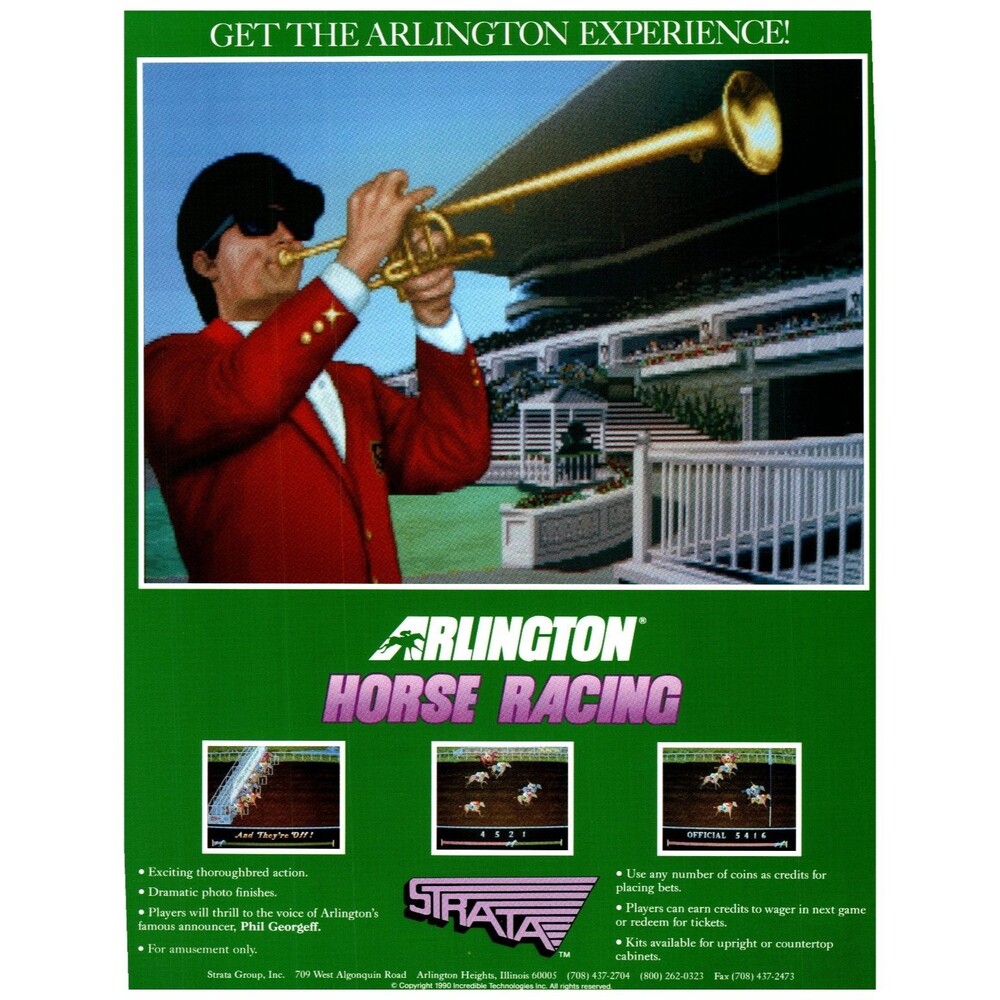 JOB LOT 5x Original NOS Arlington Horse Racing Arcade Flyers Wholesale Bulk